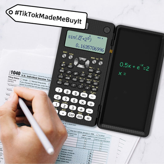 Foldable Scientific Calculator with Notepad